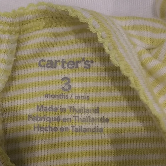 Carter's Green/White Striped Short Sleeve Dress - Picture 7 of 9